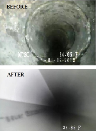 Before & After of Lined Pipe